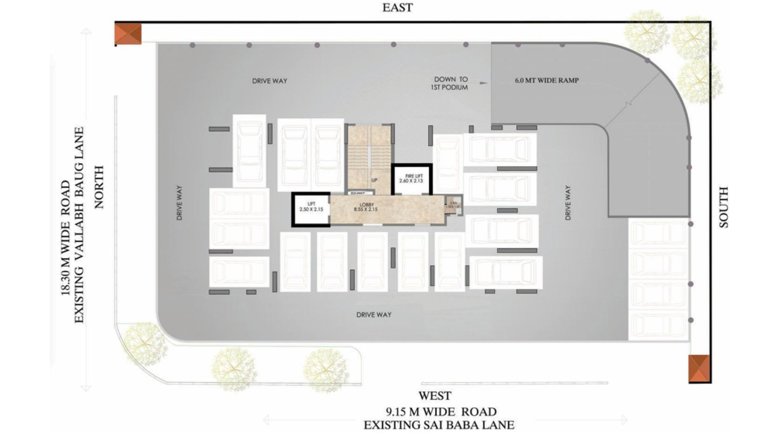 Triveni-Kush-Aura-2nd-Floor-Podium-Floor-Plan